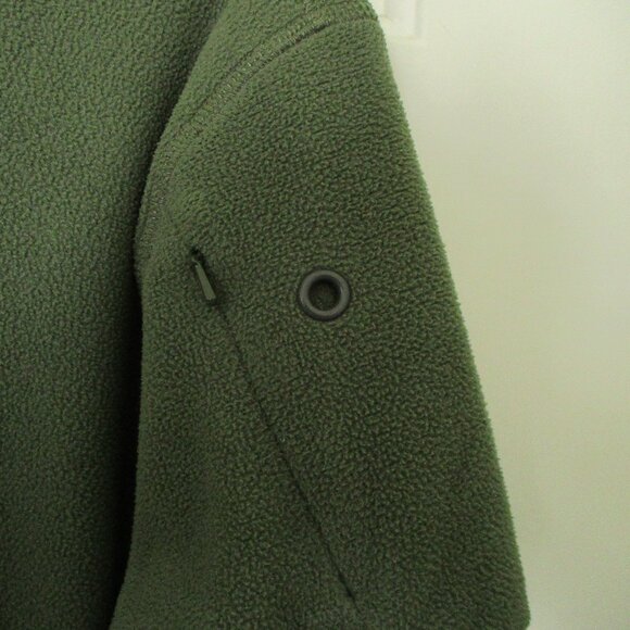 Lands' End L/S Olive Green Lightweight Fleece 1/4 Zip Active Sweater - Large - Picture 3 of 3